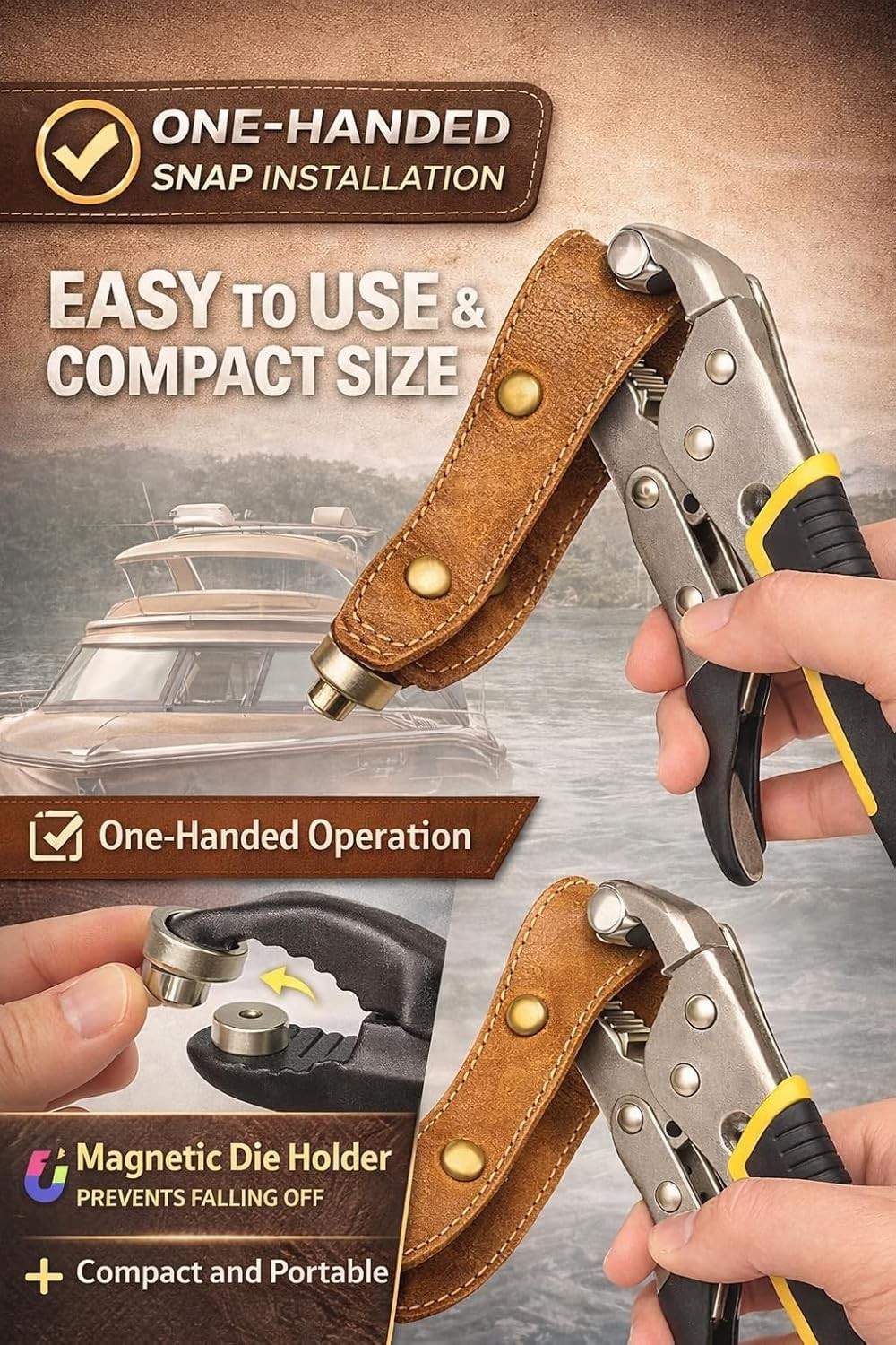 210PCS Stainless Steel Snap Fastener Kit – Silver Snap Buttons with Adjustable