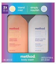 Method Body Wash Island Mist  Simply Nourish 2 Pack of 28 Fl Oz
