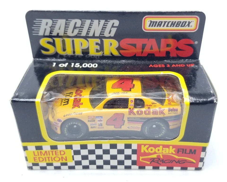 Matchbox 1996 Racing Super Stars STERLING MARLIN #4 Kodak Film Racing 1:64 новый из старых запасов - Изображение 3 из 4