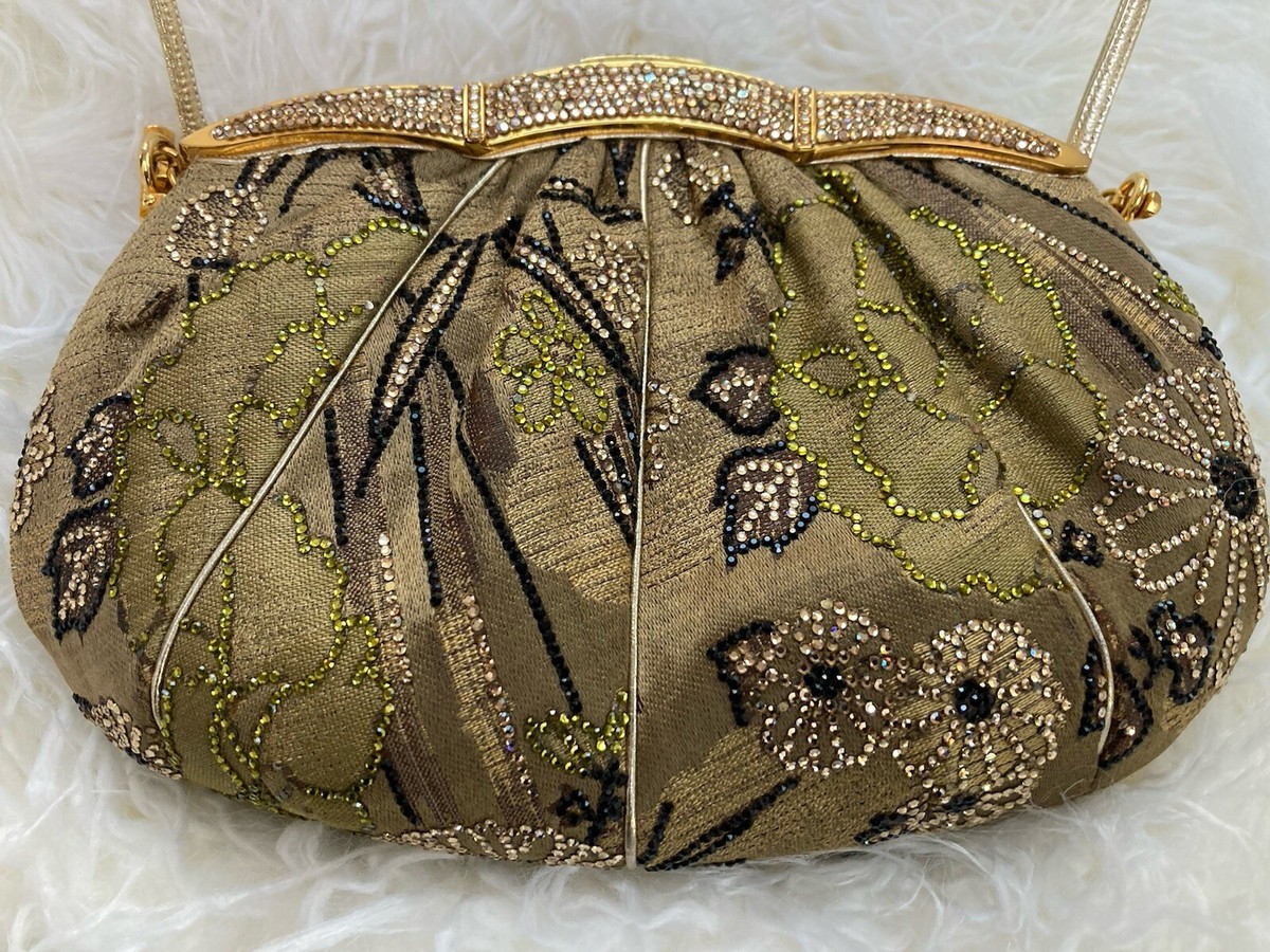 Judith Lieber Silk Embellished Shoulder Bag/Clutch Purse | eBay