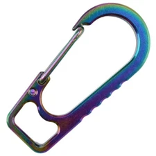 Hot Titanium Alloy Carabiner Spring Snap Hook Clip KeyChain Quick Release Buckle