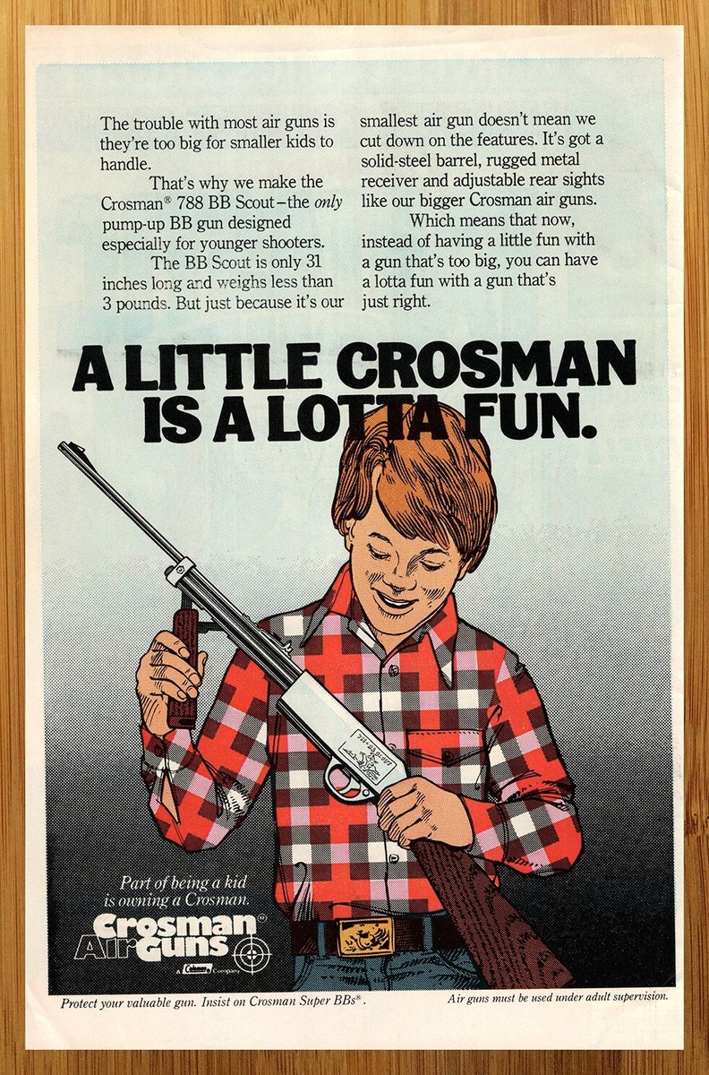 1979 Crosman Air Guns Vintage Print Ad/Poster 788 BB Scout Rifle