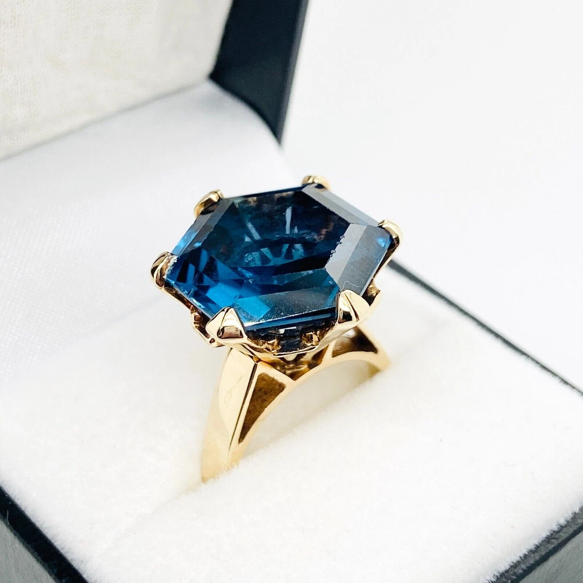 Blue cheap spinel ring