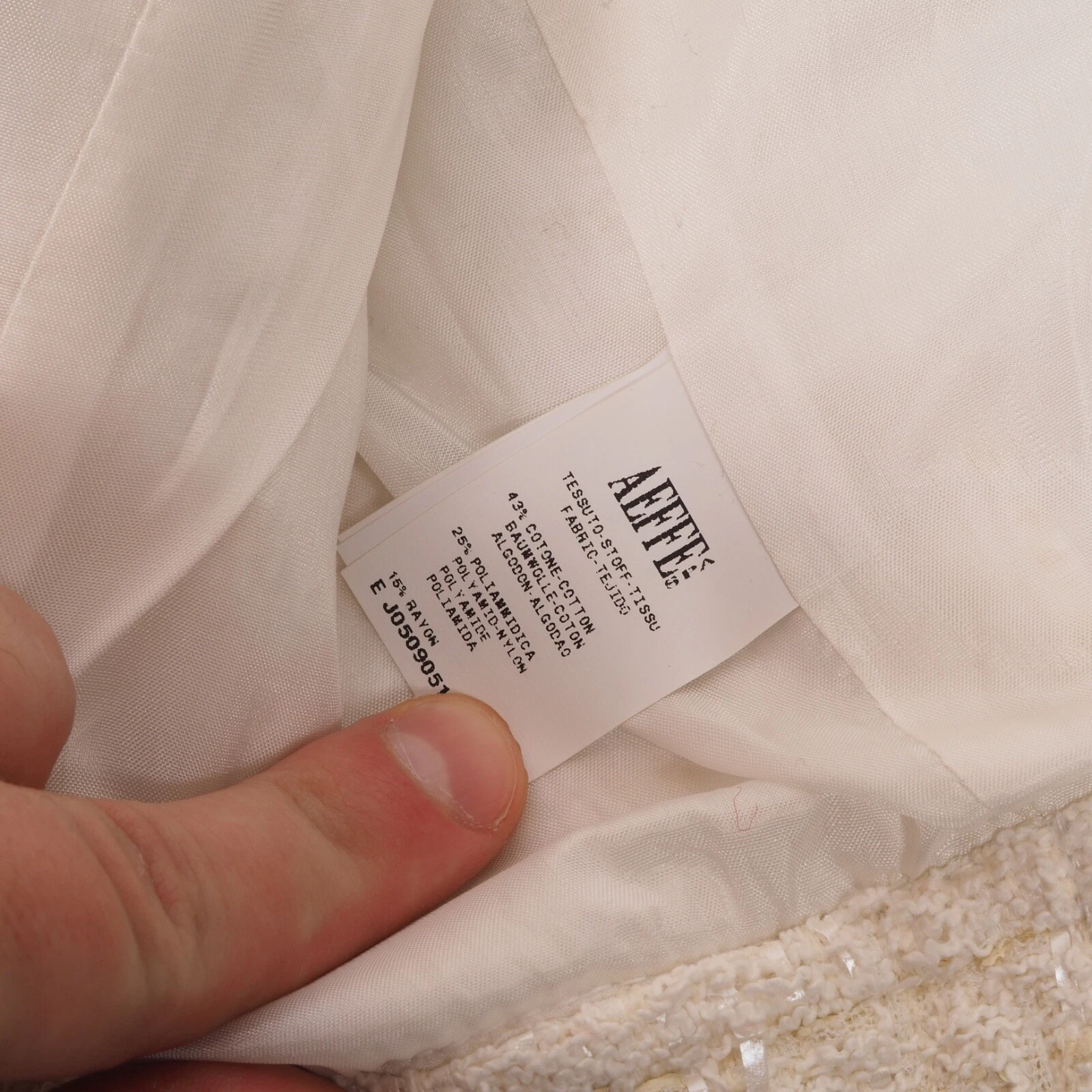 Moschino Couture gilet donna senza maniche avorio tweed paillettes crop IT 42 US 8