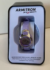 Armitron Sport Women's Digital Chronograph Resin Strap Watch 45/7012 Purple NEW