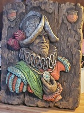 Vintage 1968 Wall Plaque Universal Statuary Spanish Conquistador  25.5”x 20”x 3"