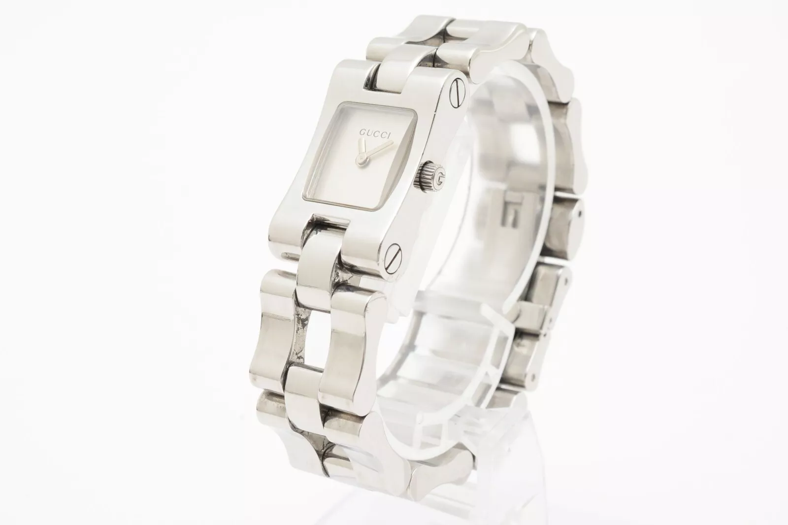 [Exc+5] Montre pour femme GUCCI 2305L cadran blanc quartz argenté du JAPON