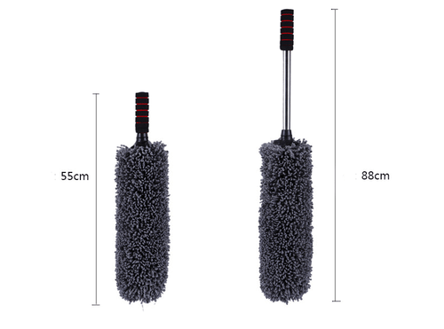 New Handle Microfiber Wheel Tire Rim Brush Washing Cleaner Tool Car Truck - Picture 2 of 2