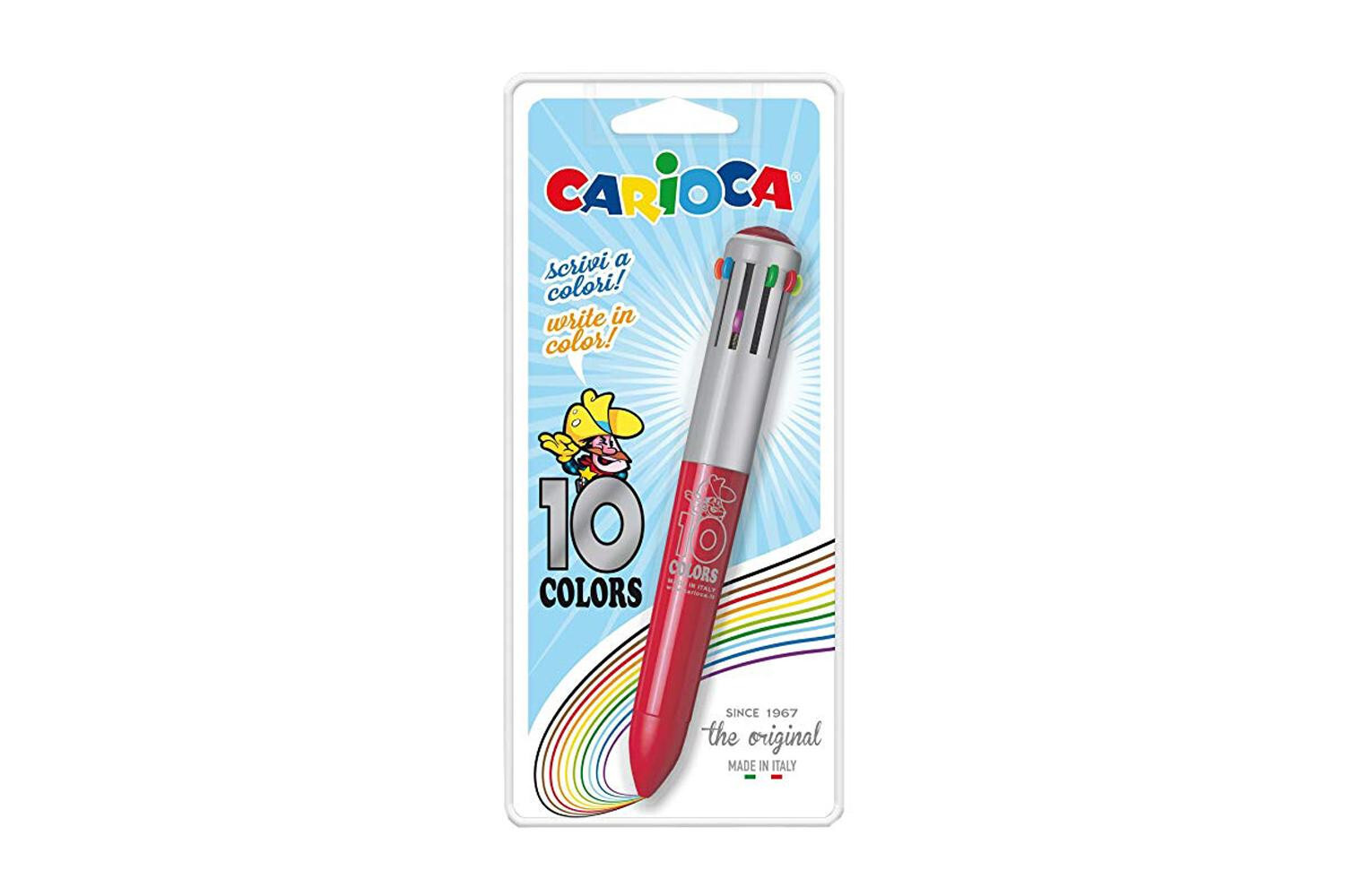 Carioca – Penna A Sfera 10 Colori Automatica E Multicolore Carioca Bls.1