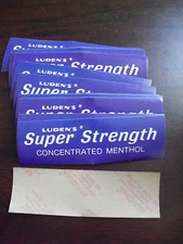 Lot of 16 Vintage 1950s Luden's Super Strength Menthol Store Display Stickers