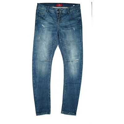 S.Oliver Casual Bowleg Stretch Jeans Trousers Slim Skinny 36 S W28 L32 Blue