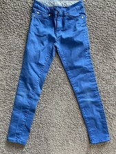 7 For All Mankind The Skinny Dark Wash Jeans Girls Size 10 Royal Blue