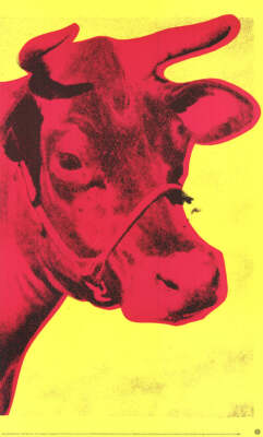ANDY WARHOL Cow Pink on Yellow, 1966 (small) 33.5