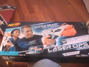 AlphaPoint Nerf Laser Ops Pro Battle Ready 2-Pack Includes 2 Blasters 2 Armbands