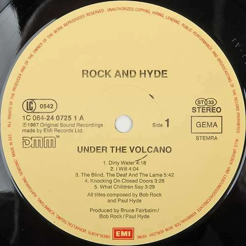 Rock And Hyde - Under The Volcano LP Album Vinyl Schallplatte 125861 - Bild 3 von 4