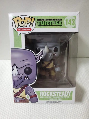Funko Pop! TMNT Teenage Mutant Ninja Turtles Rocksteady #143 w/ Protector