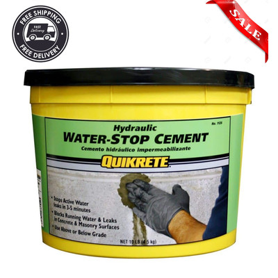 Quikrete 10 Lb. Hydraulic Water Block Stop Cement, Masonry Concrete Sealant