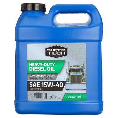 Super Tech Premium Advanced Motor Oil Heavy Duty SAE 15W-40 Motor Oil 2 Gallons