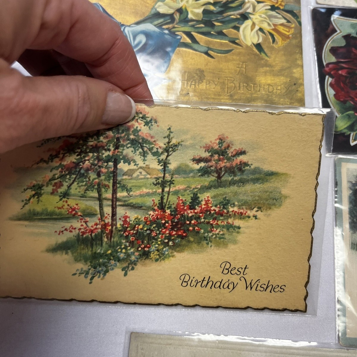 14pc Antique Vintage Postcards Lot Happy Birthday 1910-20's