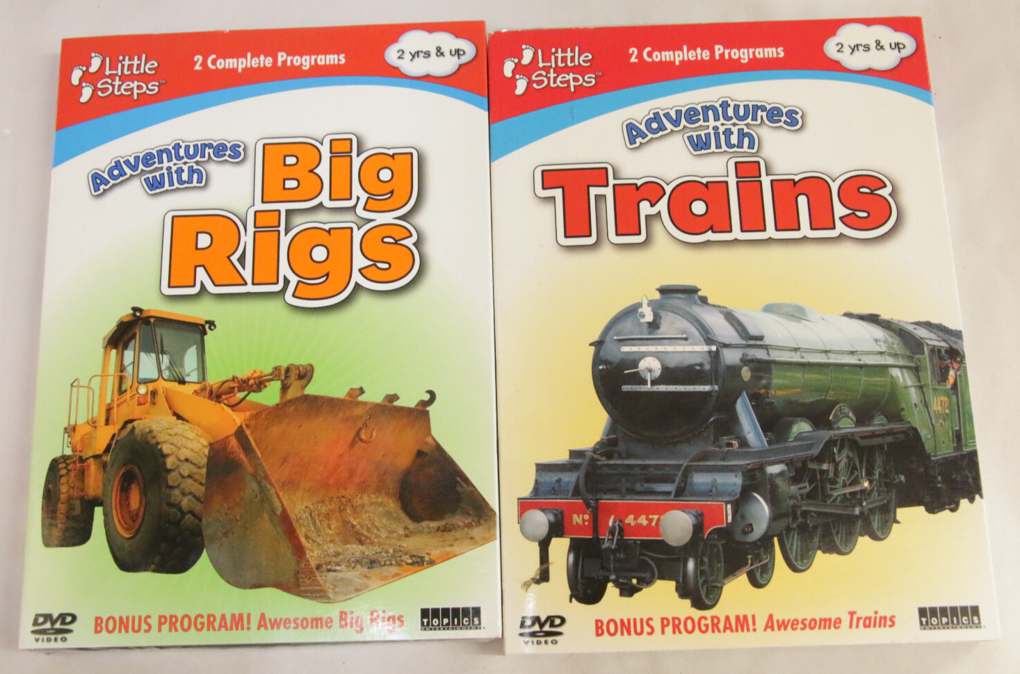 2 DVDs Little Steps Adventures with Trains Big Rigs by Topics #6036 ...