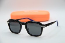 NEW WOOW SUPER DANCER 1 COL 0215 BLACK WHITE BLUE SUNGLASSES W/CASE 50-21