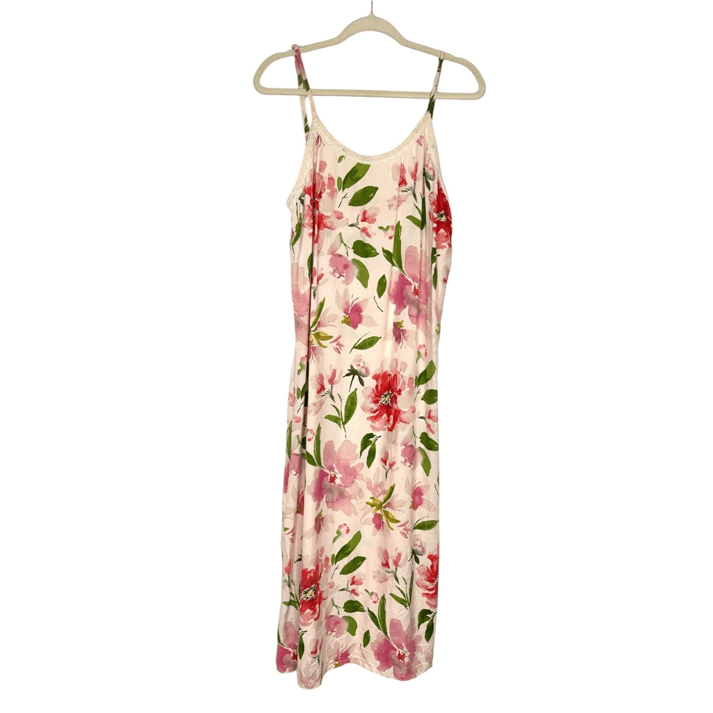 world market green dress Cost Plus Maxi Medium Cream Pink Floral Boho Long Lace Maxi dress