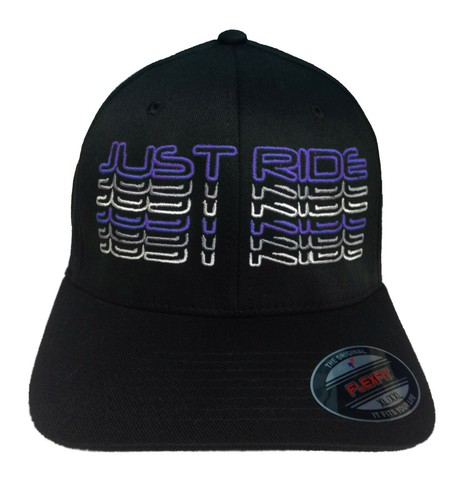 JUST RIDE FLEXFIT HAT FITTED CAP WAKE BOARD BMX MTB MOTOCROSS SKATE SLED - Picture 11 of 14