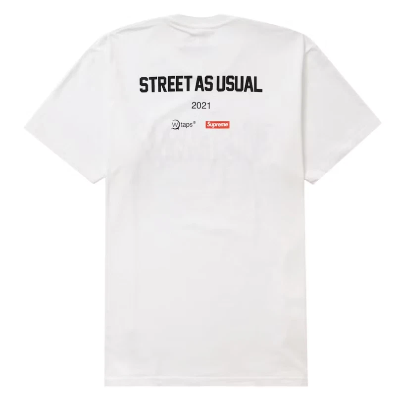 FW21 SUPREME X WTAPS SIC'EM! SIC EM! TEE T SHIRT WHITE SZ S BOX LOGO