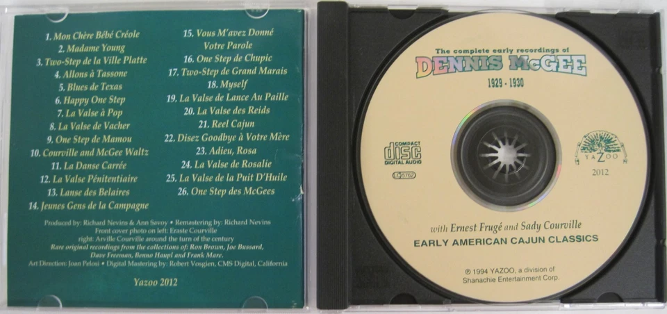 Dennis McGee - Complete Early Recordings of Dennis McGee: 1929-1930 (CD) - Изображение 3 из 3