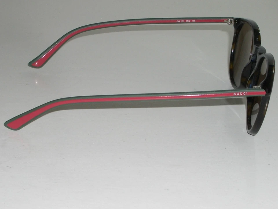 GAFAS DE SOL GUCCI ITALY GG1103 MK2 49[]21 145 MULTICOLOR TONO MARRÓN LENTES REDONDAS Foto 3 de 4