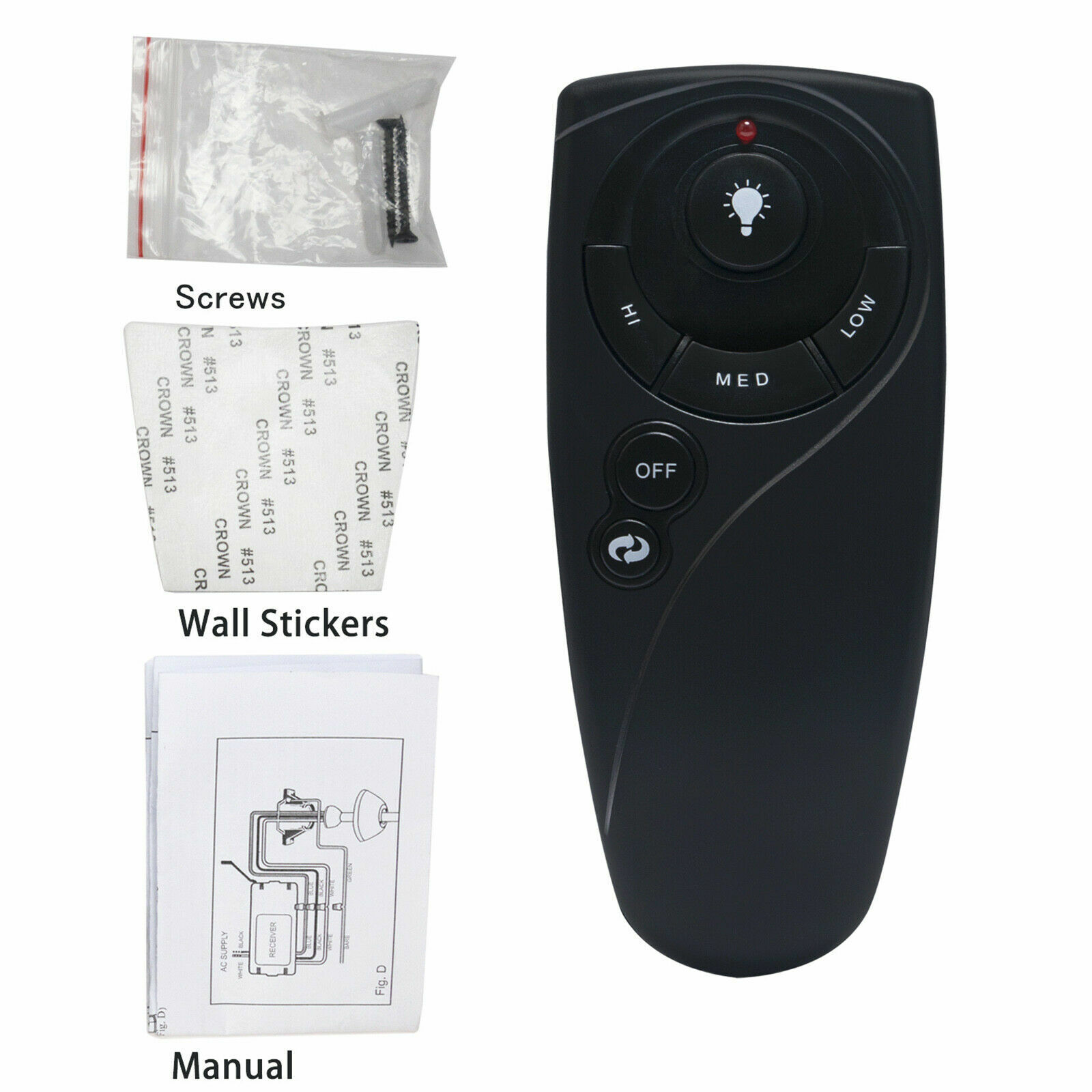 New UC7083T ReplaceRemote for Hampton Bay Ceiling Fan Wireless Dual