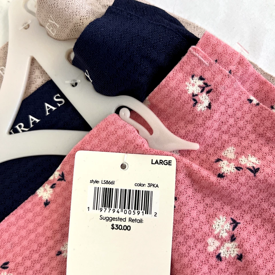 Nuevo paquete de 3 bragas para mujer Laura Ashley No Show talla L nuevas con etiquetas nailon spandex sin costuras Foto 4 de 4