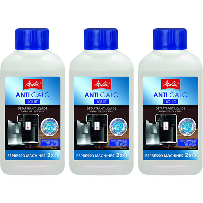Melitta Anti Calc Flüssig Entkalker für Espresso & Vollautomat (3x250ml Flasche)