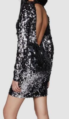 silver bardot dress Bardot Sequin Bodycon Midi Dress in Silver 8