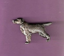 Gordon Setter Nickel Silver Brooch Pin Jewelry