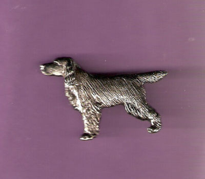 Gordon Setter Nickel Silver Brooch Pin Jewelry