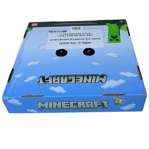Minecraft Wall Clock Analog Quartz Battery Operate Gamer Gift 11 In Square Gray - Picture 8 of 15