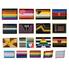 LGBTQ PRIDE FLAG PIN Gay Lesbian Bisexual Trans LGBT Lapel Hat Tack Enamel Badge