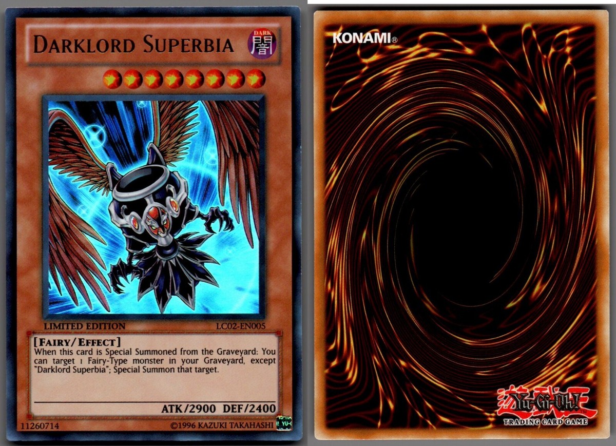 LC02-EN005 Yugioh, Darklord Superbia, Holo Ultra Rare | eBay