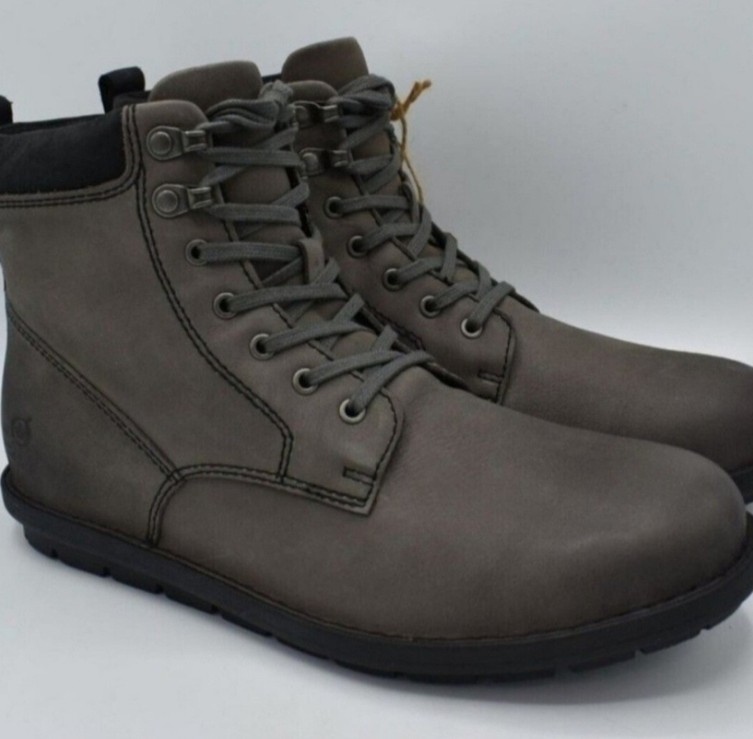 NEW-Born Sean Grey Leather Waterproof Boots - Size 9.5 | eBay display picture 1
