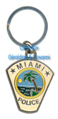 Vintage Schlüsselanhänger Fantasy Polizei Miami Made In France Gille Danville