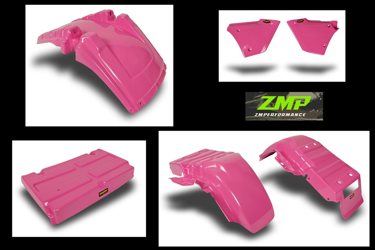 NEW HONDA ATC250ES BIG RED PINK COMPLETE PLASTIC FENDER KIT ATC
