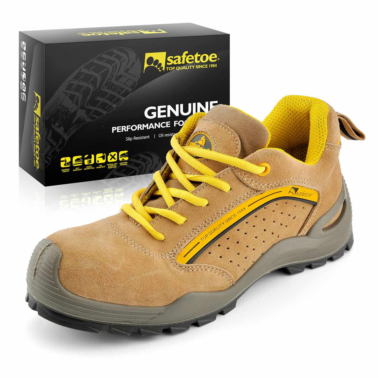 SAFETOE Safety Shoes Mens Lightweight Sneaker Work Boots Steel Toe