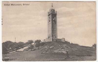 Bristol; Cabot Monument PPC 1906 PMK, To Creech Paper Mill, Taunton