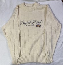 VTG Super Bowl XXX Steelers Vs Cowboys NFL Large Knit Sweater Antigua Sport