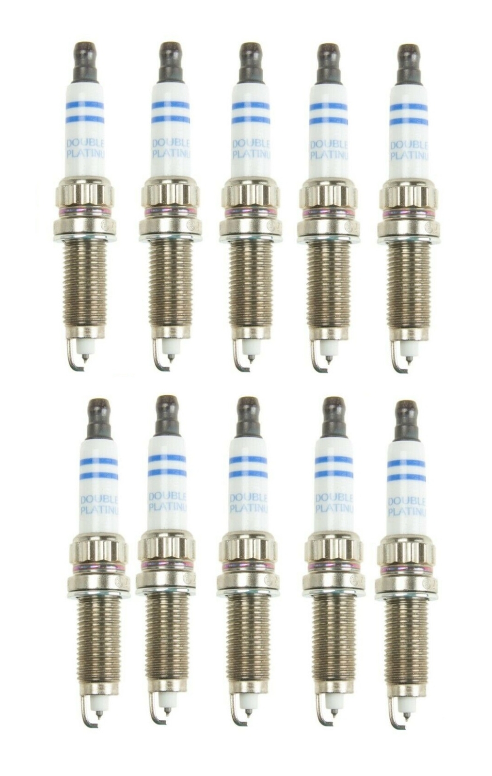 Bosch Set of 10 Spark Plugs OE Fine Wire Double Platinum