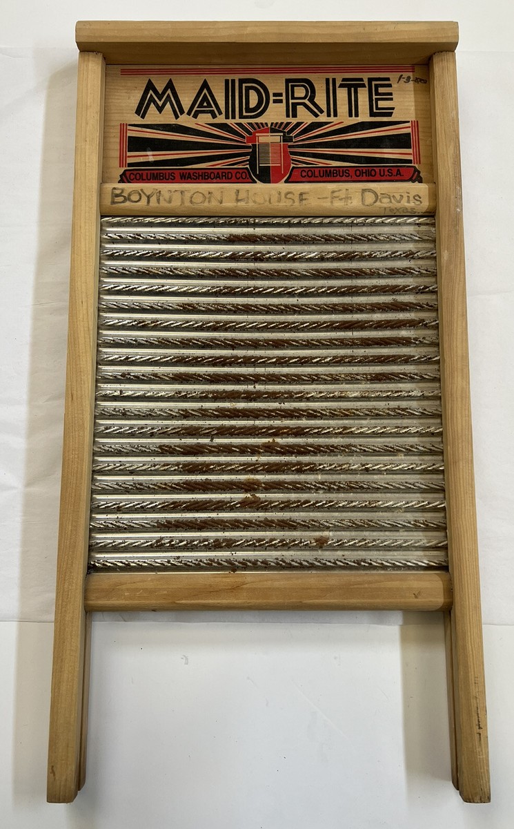 Vintage Maid-Rite Wash Board Columbus Washboard Co. No. 2072 Made