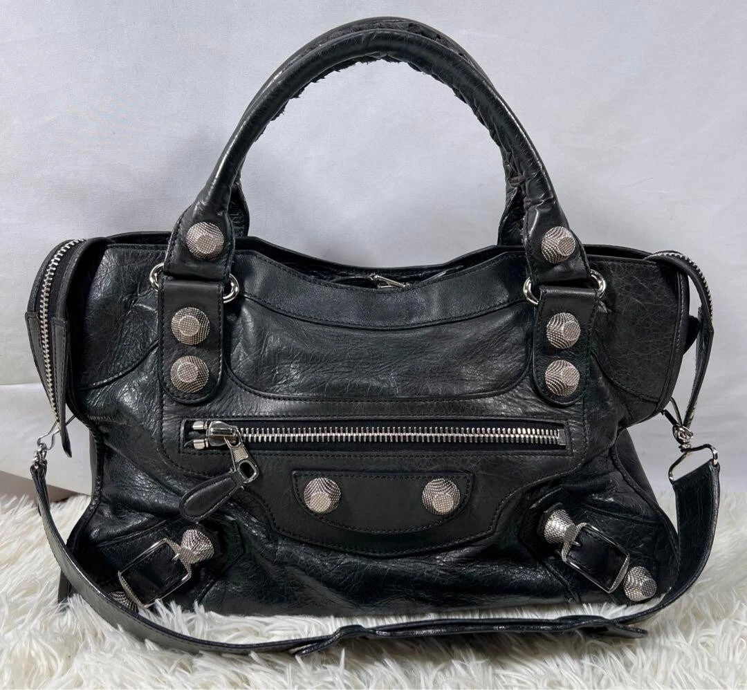 Balenciaga Giant City 2-way bag, black, pre-owned, very classy