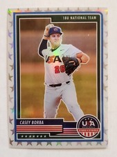 CASEY BORBA 2023 Panini Stars & Stripes WHITE STARS PRIZM #'d 13/99