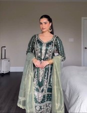 Indian Style Heavy Chinnon Silk Top And Bottom With Fancy Dupatta For Women